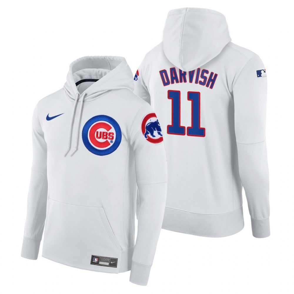 Men Chicago Cubs 11 Darvish white home hoodie 2021 MLB Nike Jerseys Men Chicago Cubs 11 Darvish white home hoodie 2021 MLB Nike Jerseys